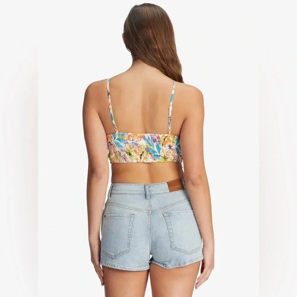 Roxy Live Free Strappy Tank SNOW WHITE PUALANI COMBO M L - Picture 10 of 11
